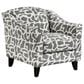 Xenia Scarborough Steel Accent Chair in Lilypad Charcoal, , large