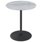 HOMLUX 17.5" End Table with Marble Textured Top in Gray and Black, , large