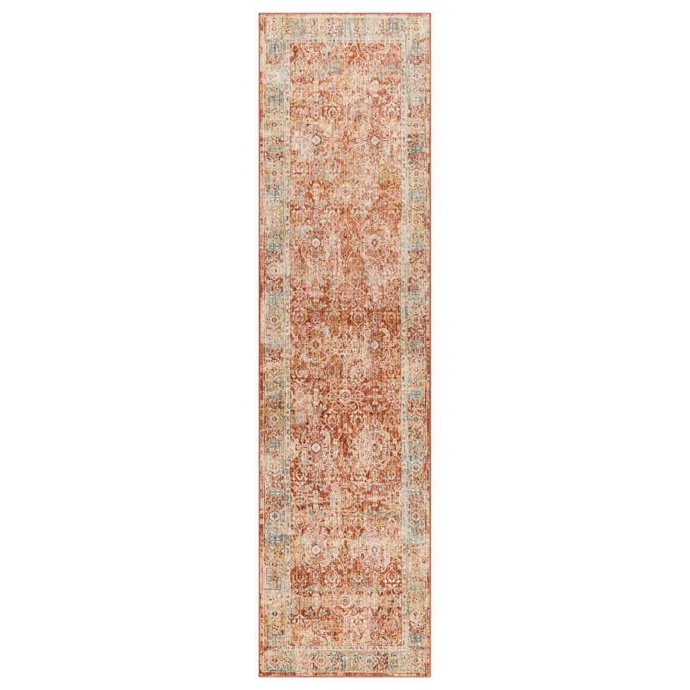 Surya Aspendos 2"7" x 7"3" Rust, Burgandy, Dusty Pink, Blue, Mustard, Taupe, Gray, Black and Cream Runner, , large