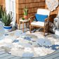 Safavieh Cabana CBN308F 6"7" Round Grey and Blue Indoor/Outdoor Area Performance Rug, , large