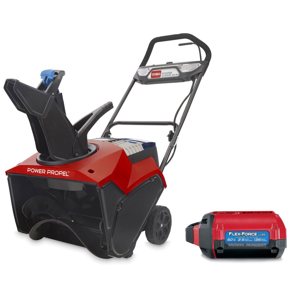 Toro 21" 60v Cordless Snow Blower + 60v Flex-Force Power System, , large
