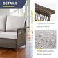 Sunwell Garden Patio Wicker Sofa in Beige, , large