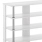HOMLUX 5-Tier Shoe Rack in White Oak and Stainless Steel, , large