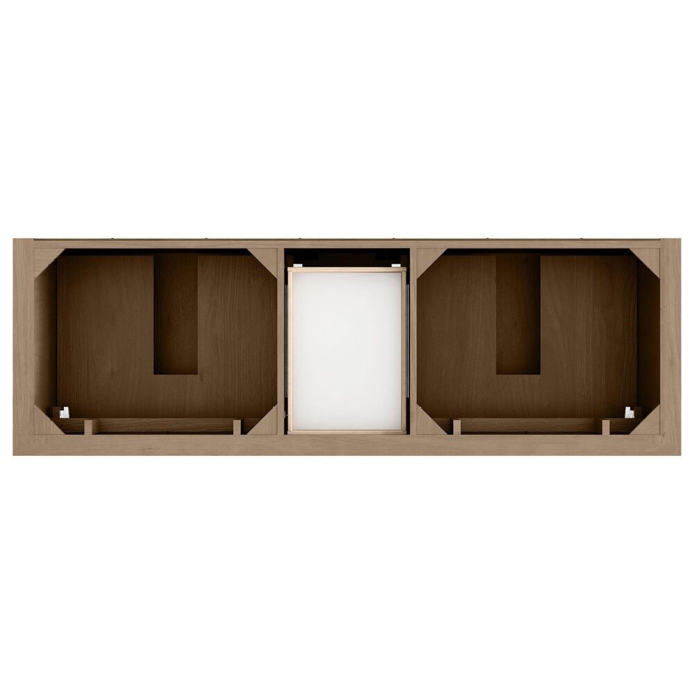 James Martin Vanities Brookfield 72&quot; Double Bathroom Vanity in Pecan with 3cm Ethereal Noctis Quartz Top and Rectangular Sinks, , large