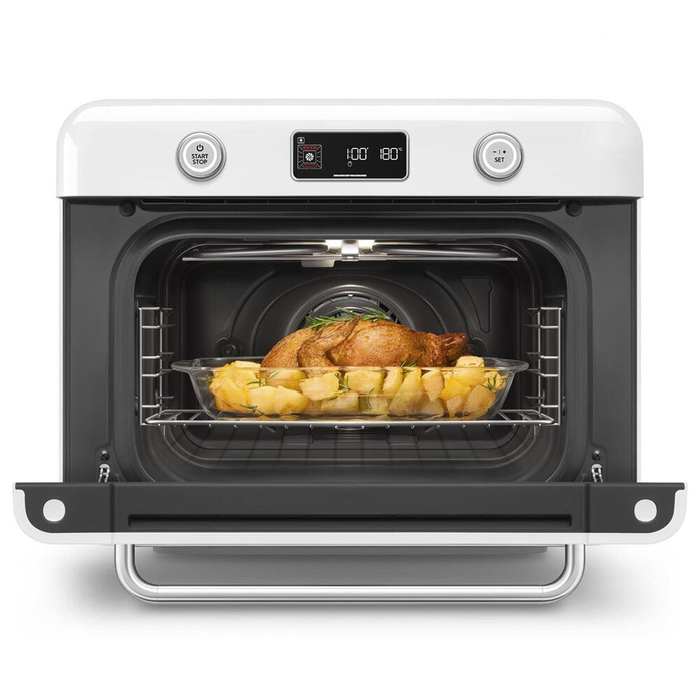 SMEG 10-in-1 Countertop Combination Oven in White, , large