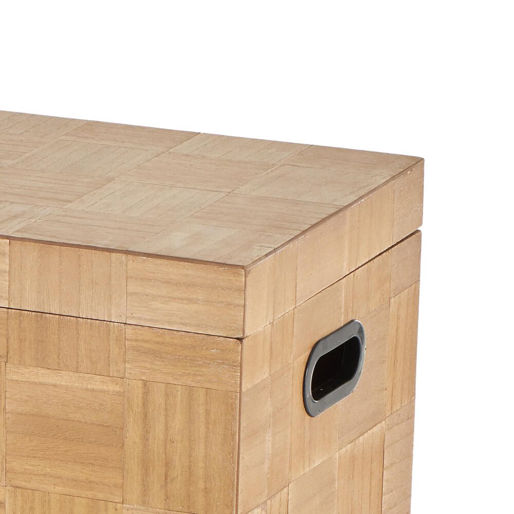Maple and Jade 2-Piece Handmade Decorative Trunk Set in Brown, , large