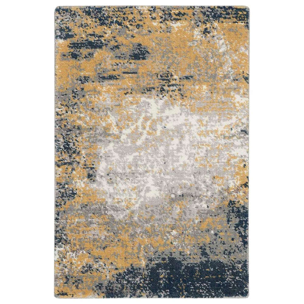 Nourison Twilight 2" x 3" Navy and Gold Area Rug, , large