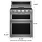 KitchenAid 6.7 Cu. Ft. Freestanding Dual Fuel Double Oven Range, , large