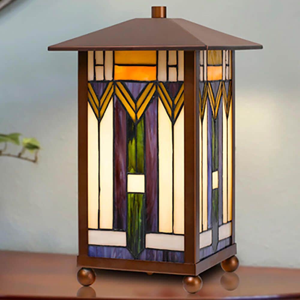 Cal Lighting Tiffany Accent Lamp in Bronze, , large