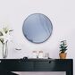 Howard Elliott Broidy Round Mirror in Sapphire Blue and Gold, , large