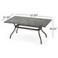 Hearth and Haven Phoenix Outdoor Rectangular Dining Table in Bronze - Table Only, , large