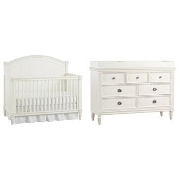 Eastern Shore Elsa 3-Piece 4-in-1 Convertible Crib with Dresser and Changer Top Nursery Set in Lace, , large