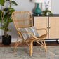 Baxton Studio Earvin Rattan Arm Chair in Natural Brown, , large