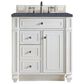 James Martin Vanities Bristol 30" Single Bathroom Vanity in Bright White with 3 cm Charcoal Soapstone Quartz Top and Rectangular Sink, , large