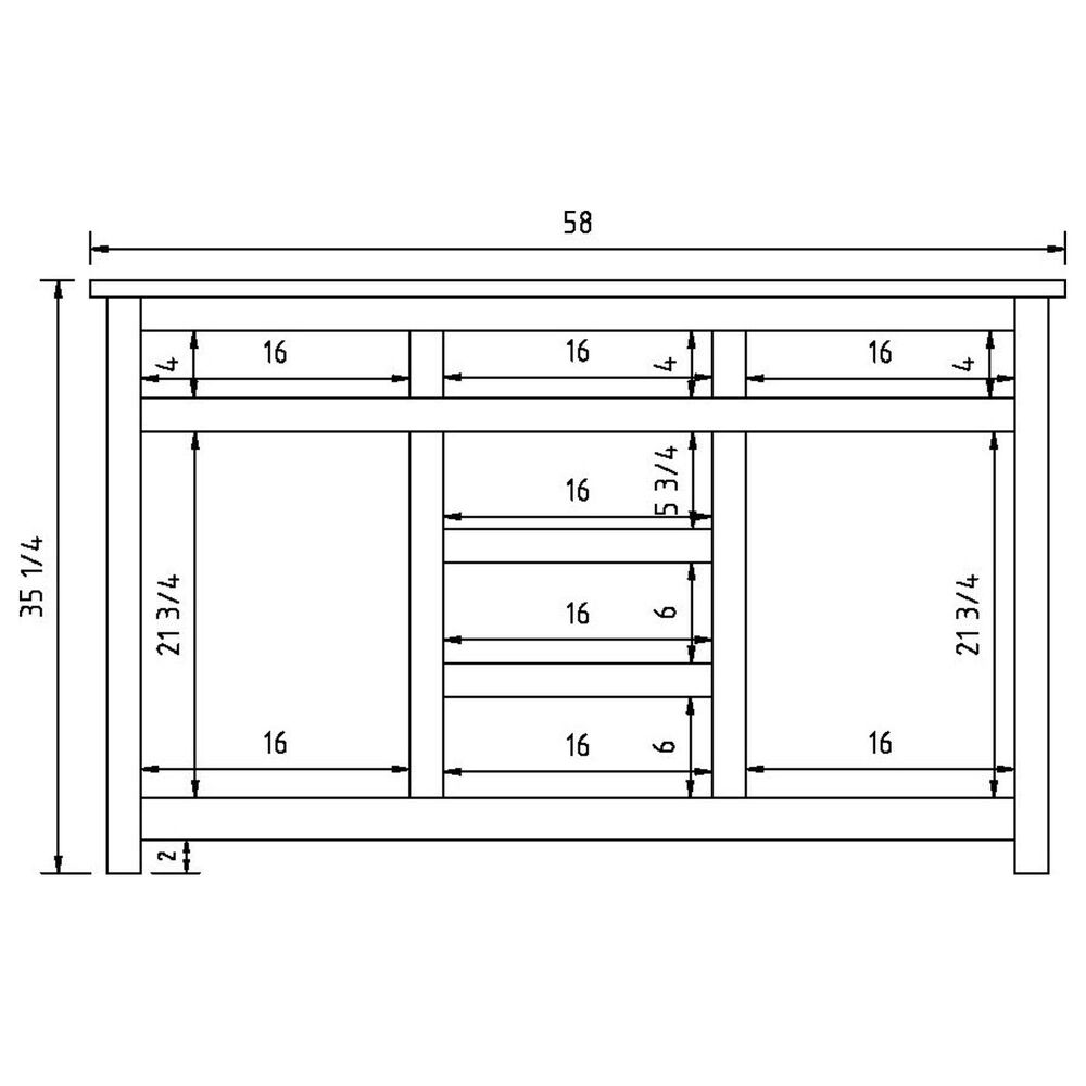 Trailway Llc Bighorn 6-Drawer Buffet in Shadow and Pitch Black, , large