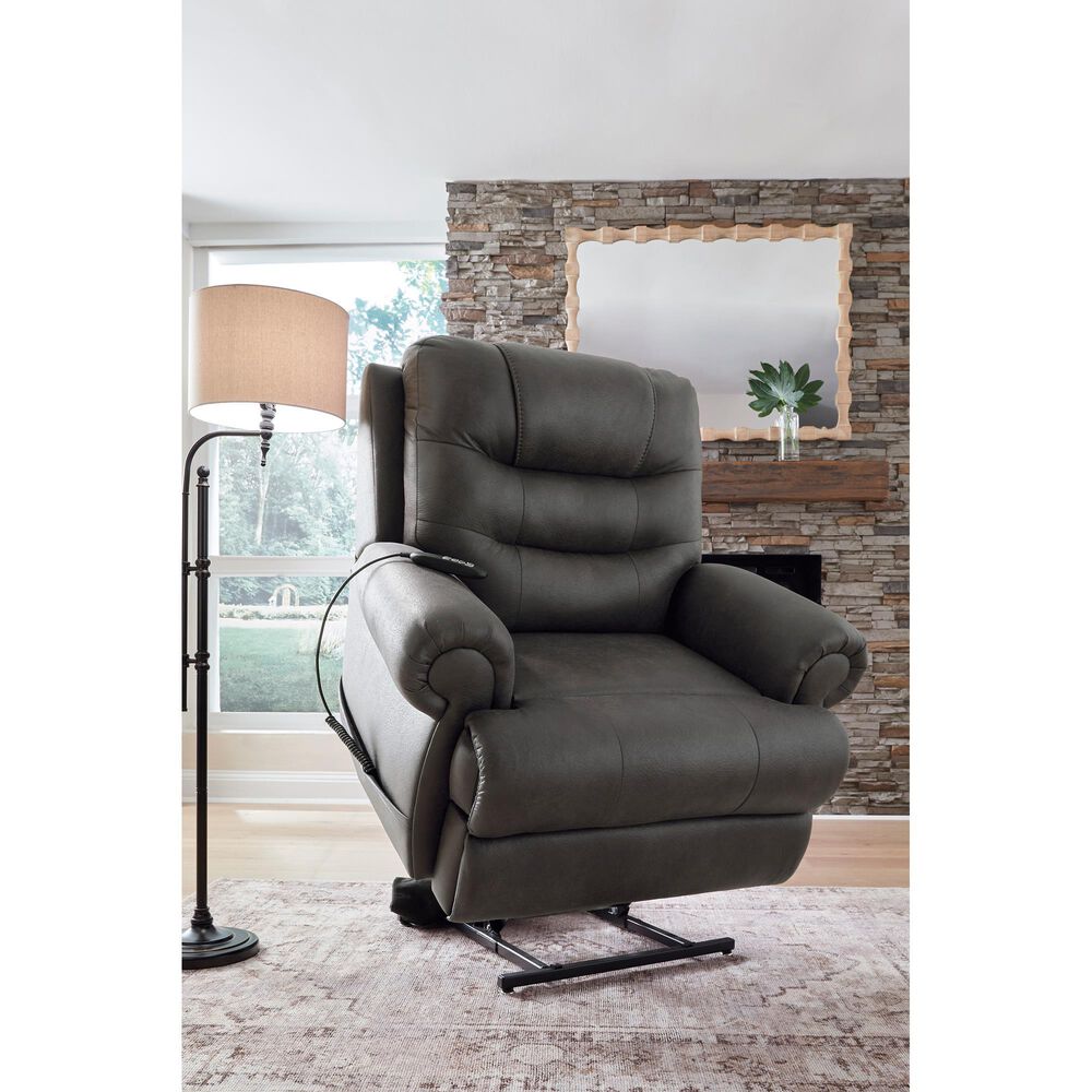 Ashley Revived and Restored Power Lift Recliner in Granite, , large