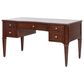 Jennifer Taylor Home Dauphin 5-Drawer Executive Desk in Walnut Brown, , large