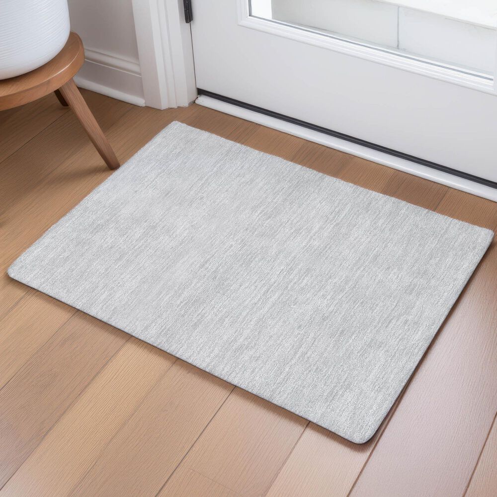 Dalyn Rug Company Soft Essentials Solid Silver 1'8" x 2'6" Area Rug, , large