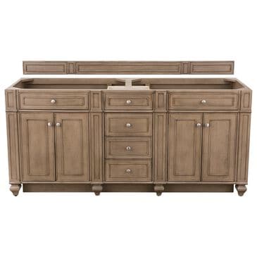 James Martin Bristol 72" Double Bathroom Vanity Cabinet in Whitewashed Walnut, , large