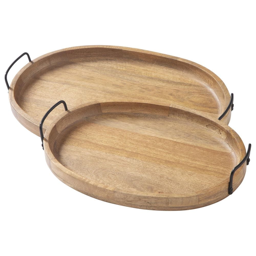 Ashley Jocelyne Tray in Brown and Black (Set of 2), , large