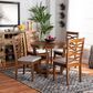 Baxton Studio Alicia 5-Piece Dining Set in Grey/Walnut Brown, , large