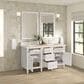 James Martin Vanities Lorelai 60" Double Vanity in Bright White with 3 cm Eternal Marfil Quartz Top, , large