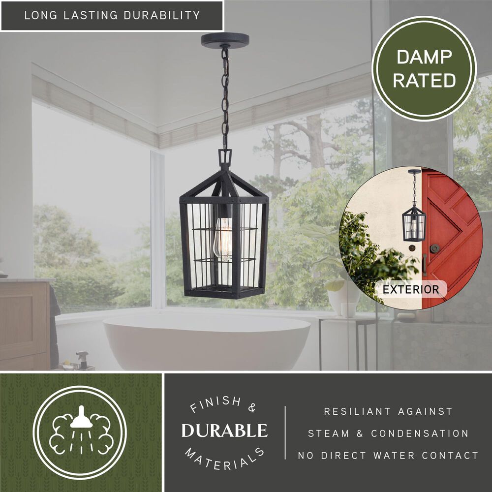 Vaxcel Gage 1-Light Outdoor Pendant in Volcanic Black, , large