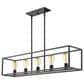 Golden Lighting Wesson 5-Light Linear Pendant in Matte Black, , large