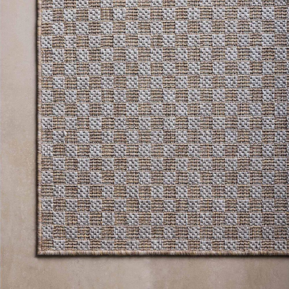 Amber Lewis x Loloi Topanga Natural and Silver 9&#39;2&quot; x 12&#39; Indoor/Outdoor Area Rug, , large