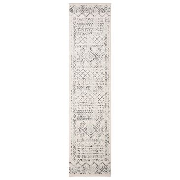 Safavieh Tulum Traditional  2" x 17" Ivory and Grey Runner, , large