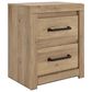 Ashley Brozmont Queen Platform Panel Bed with Dresser and Nightstand in Natural Brown, , large