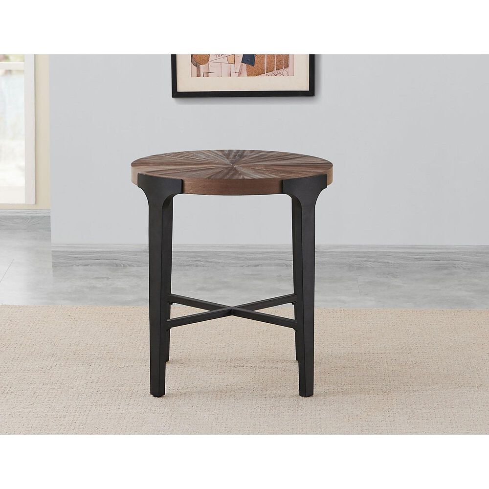 Steve Silver Chevron End Table in Cinnamon and Black, , large