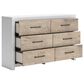 Ashley Charbitt 6-Drawer Dresser in Matte White and Replicated Oak Grain, , large