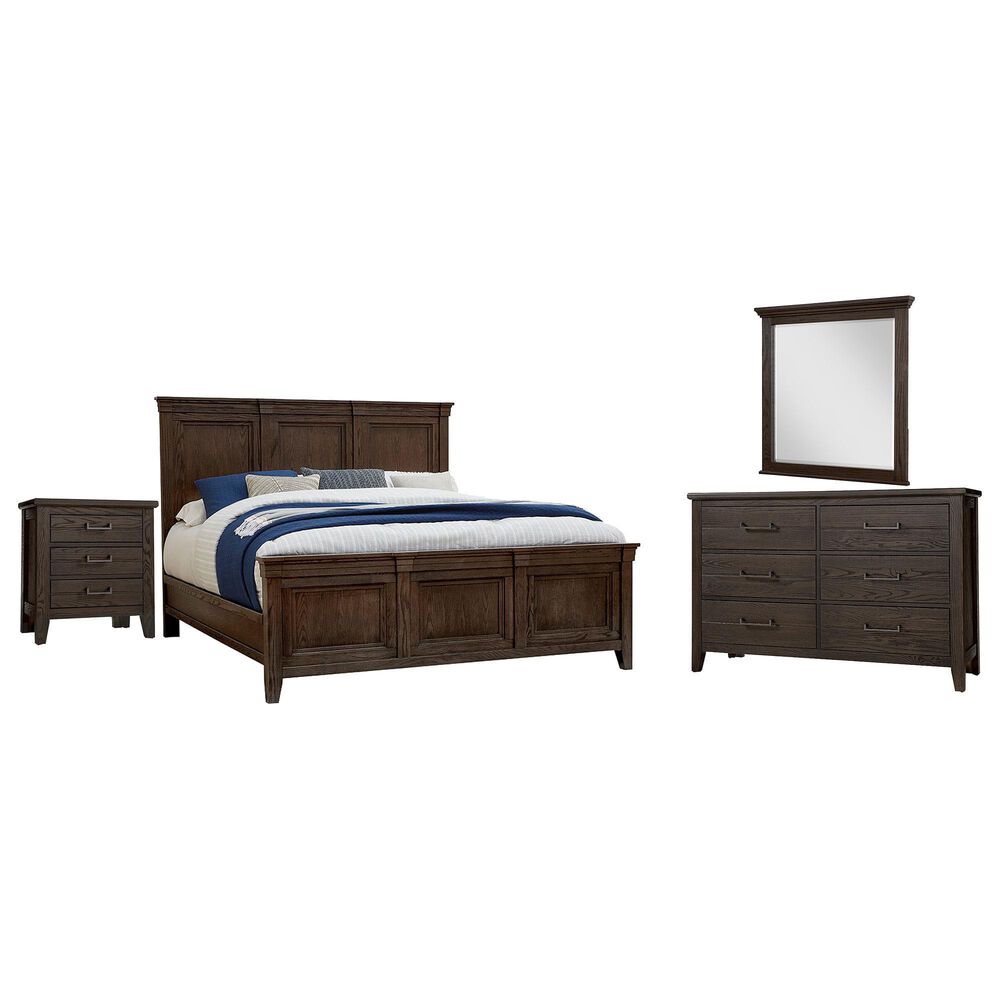 Viceray Collections Passageways 4 Piece Queen Bedroom Set in Charleston Brown, , large