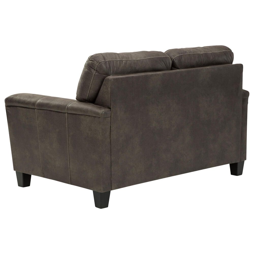 Ashley Navi Stationary Loveseat in Smoke, , large