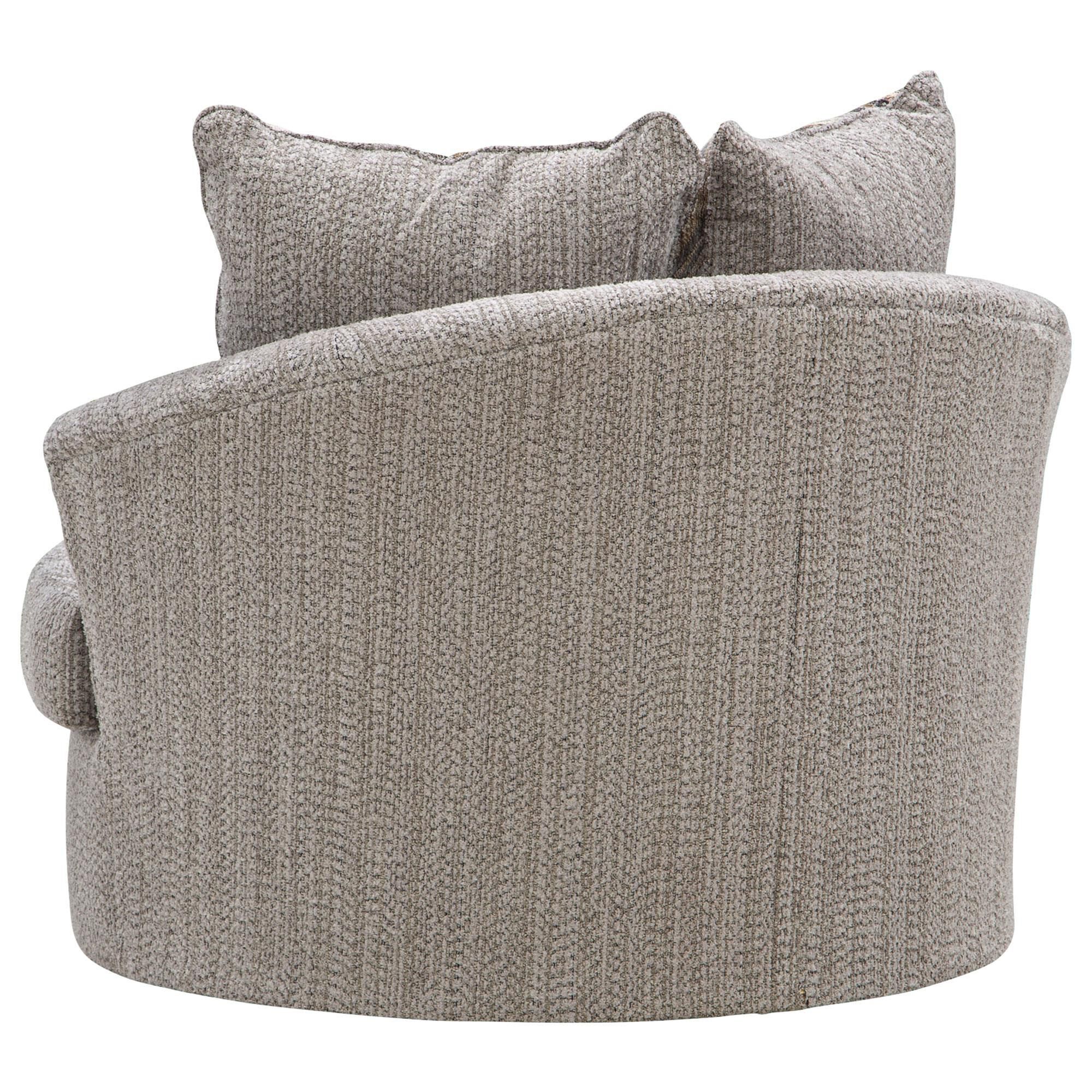 Ashley Lofwood Swivel Accent Chair in Fossil
