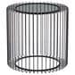 Maple and Jade Open Wire Frame End Table in Matte Black, , large