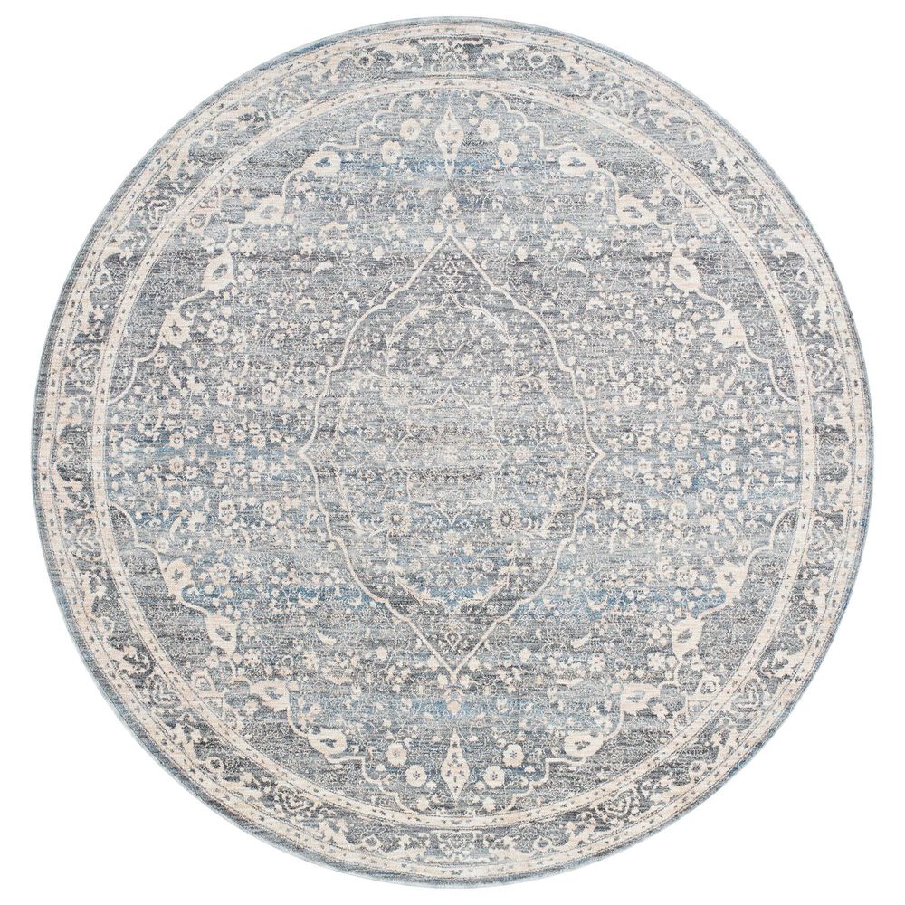 Surya Chicago CHG2315 7&#39;10&quot; Round  Slate, Charcoal, Light Beige, Blue, Black,Taupe Area Rug, , large