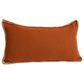 12" x 22" Lumbar Throw Pillow with Stitch Piping in Terracotta, , large