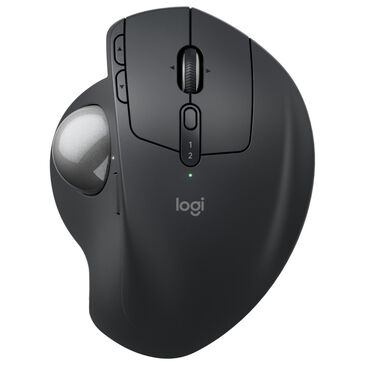 Logitech MX Ergo S Plus Wireless Ergonomic Trackball Mouse in Graphite, , large