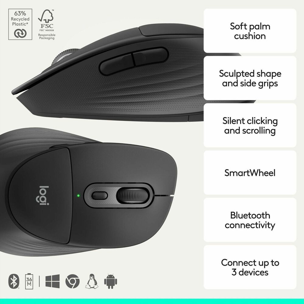Logitech Signature Comfort Plus Keyboard and Mouse Combo in Black, , large