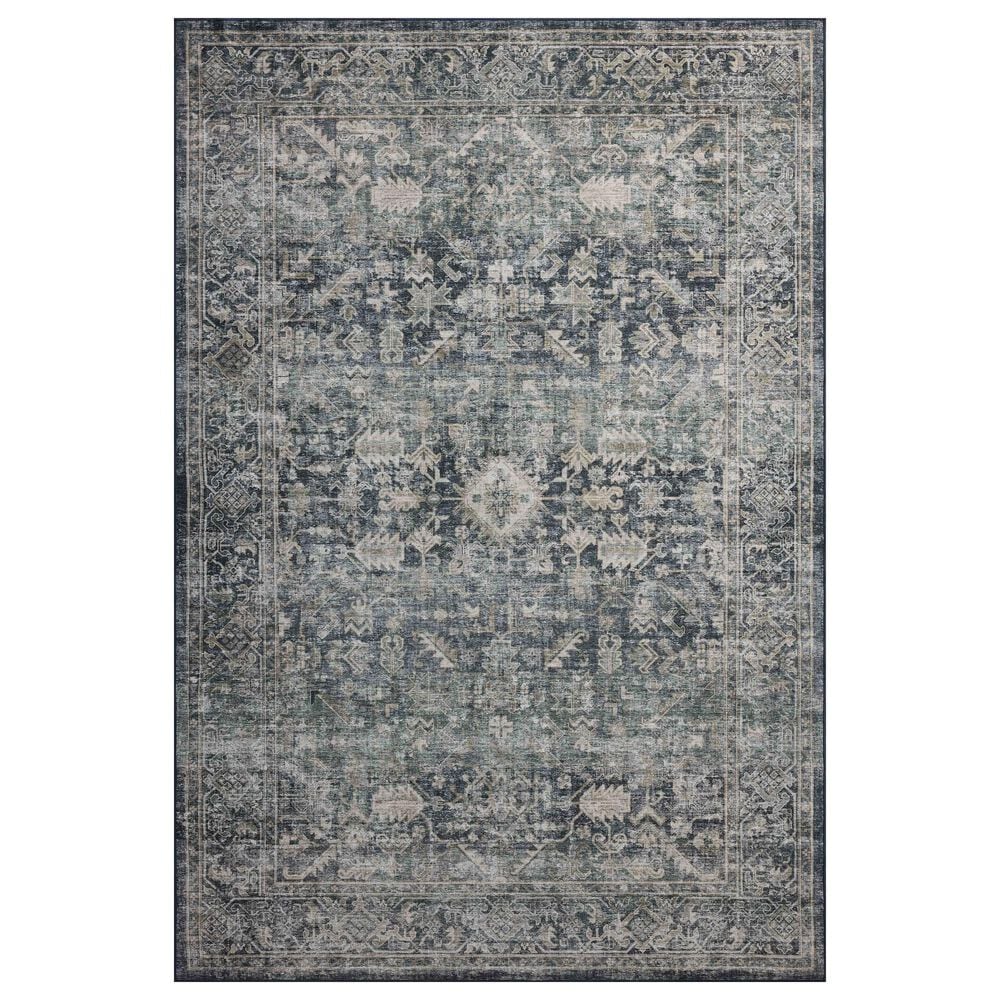 Amber Lewis x Loloi Josie 5" x 7"6" Ocean and Natural Area Rug, , large