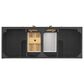 James Martin Vanities Myrrin 60" Double Vanity in Carbon Oak with Single Hole and 3 cm White Zeus Quartz Top & Backsplash, , large
