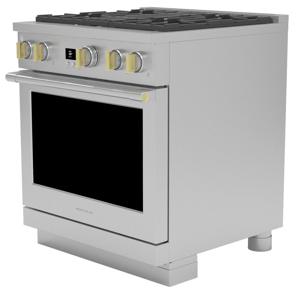 Monogram 30" DualFuel Professional Range with 4 Burners in Stainless Steel Shop NFM