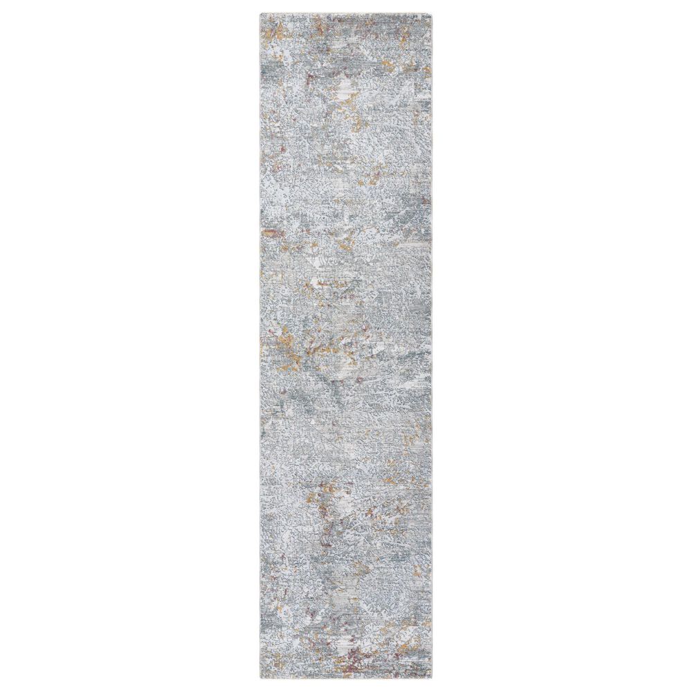 Surya Dresden Gray, White, Medium Gray, Light Slate, Mustard and Rust 2'7" x 7'3" Runner, , large