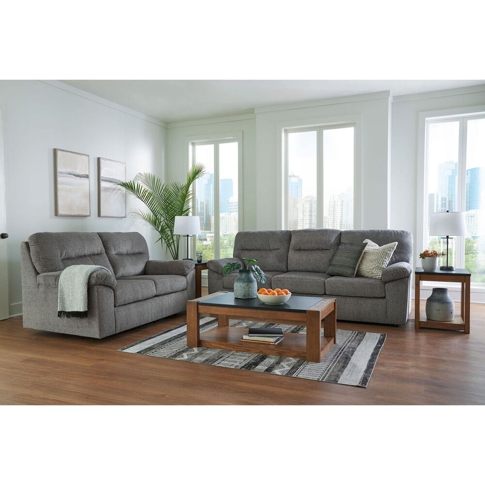 Ashley Bindura Manual Reclining Glider Loveseat in Mineral, , large