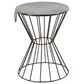 Uma Enterprises Drum Accent Table in Black and Gray, , large
