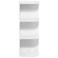 HOMLUX 3-Tier Corner Open Shelf Bookcase in White, , large