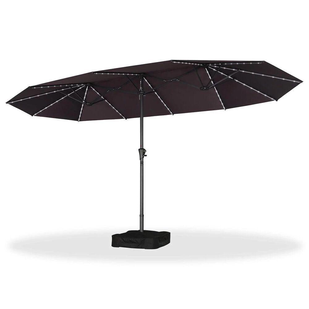 14ft patio umbrella SUPERJARE 14 Ft Outdoor with 1.89 Inches Pole Caliber, Extra Large Double-Sided Design with Crank, Polyester Fabric PURPLE LEAF has always inherited the passion to produce outdoor furniture with love PURPLE LEAF Patio Market Umbrella