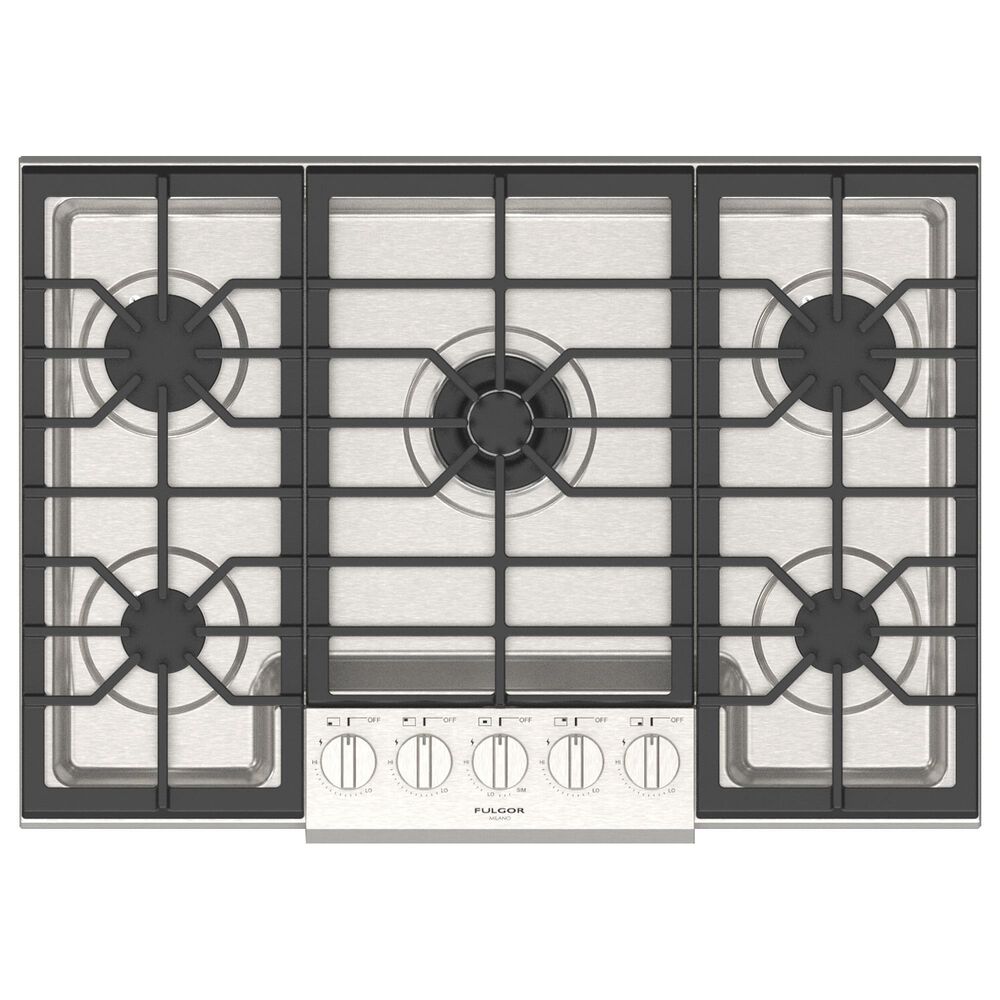 Fulgor Milano 30" Natural Gas Cooktop with Central Dual Burner in Stainless Steel, , large